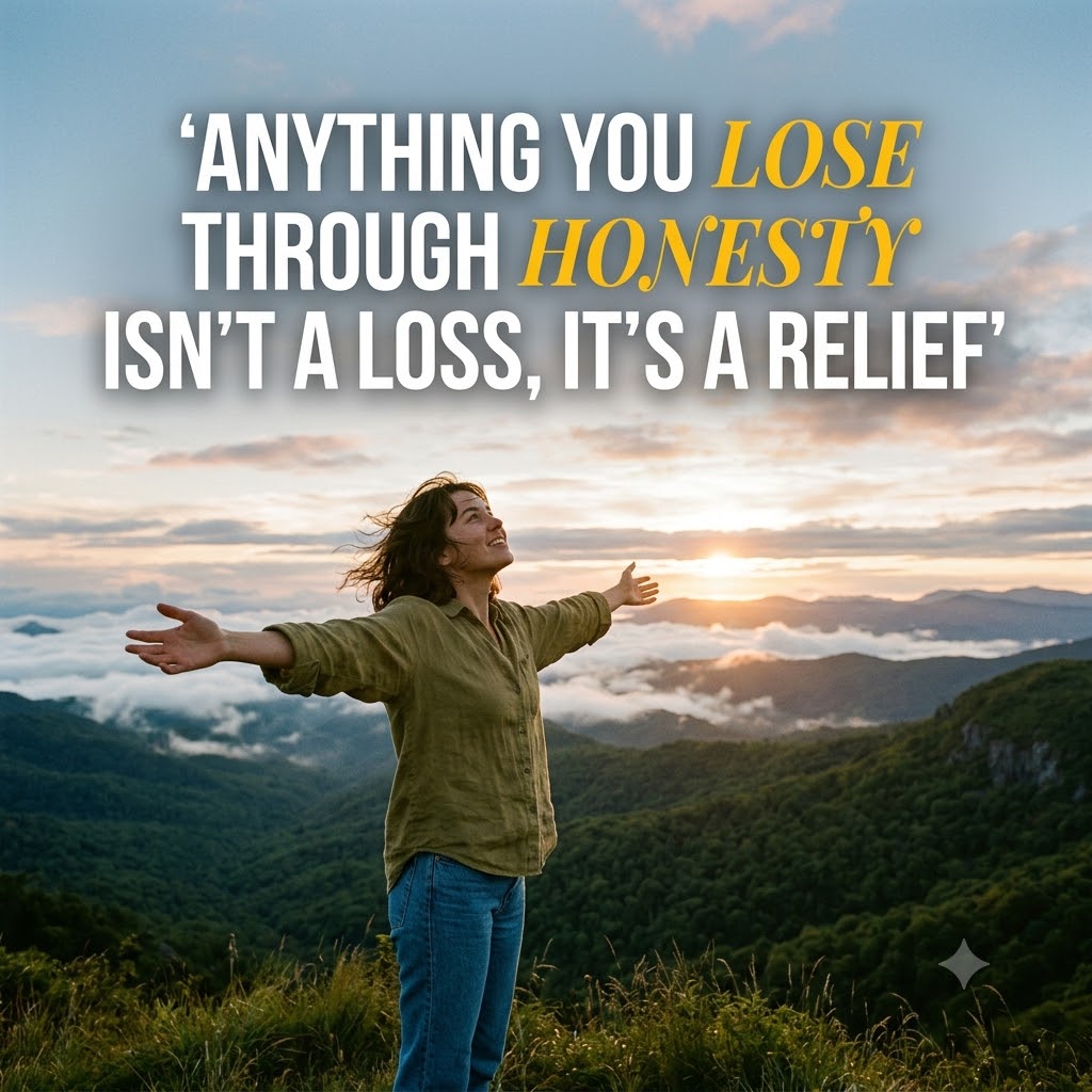 Anything Lost Through Honesty Is A Relief | Inspirational Quotes quotes and wishes