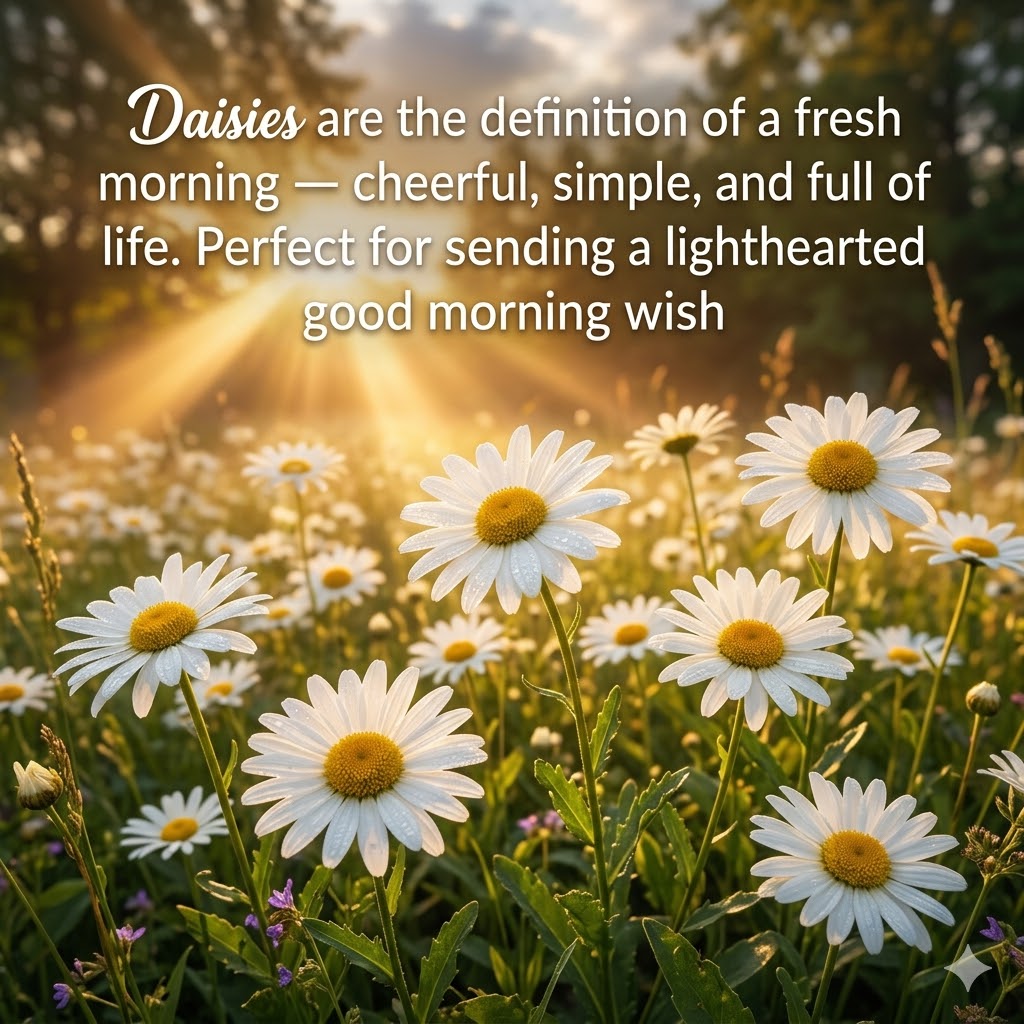 Daisies with daily message