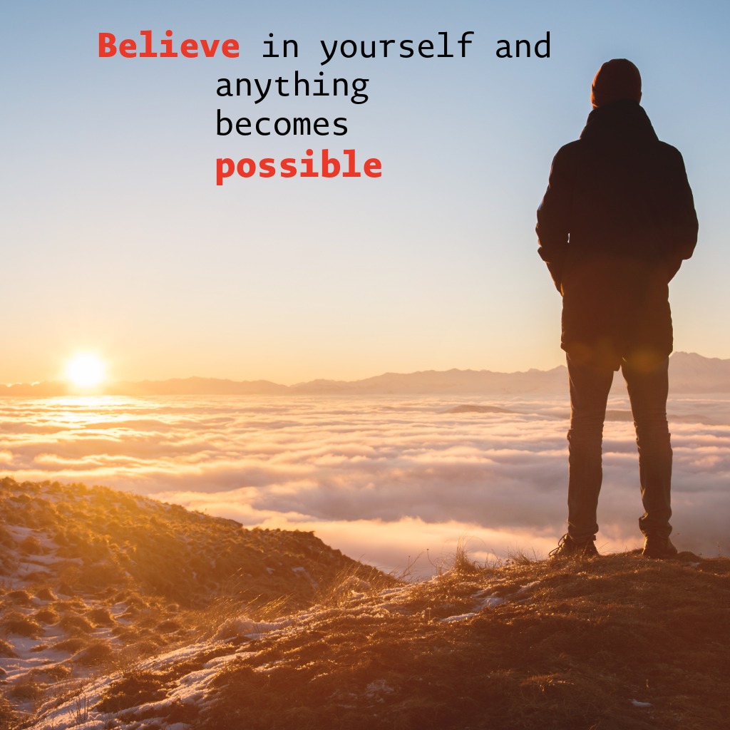 A person standing on a mountain peak at sunrise, looking toward the horizon | Inspirational Quotes quotes and wishes