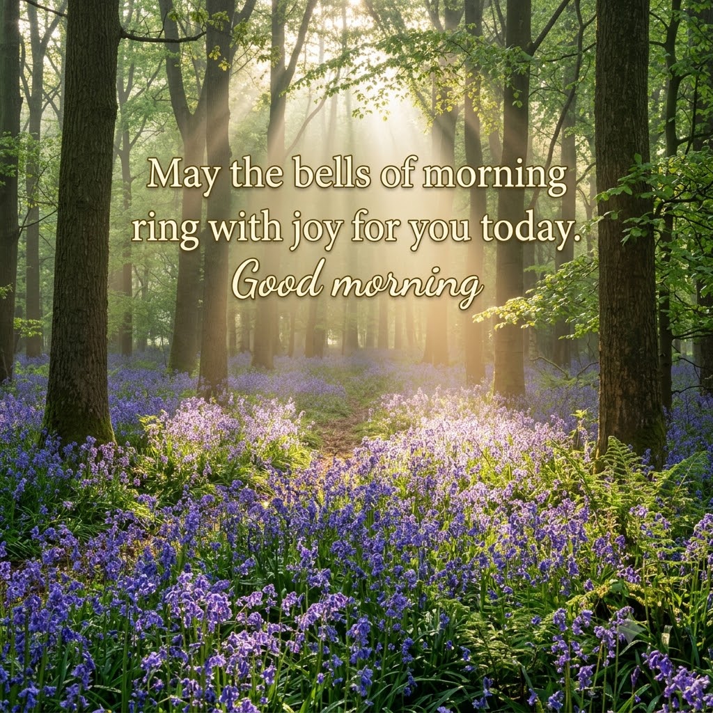 Bluebell Woodland Morning Good Morning | Good Morning Images With Flowers
