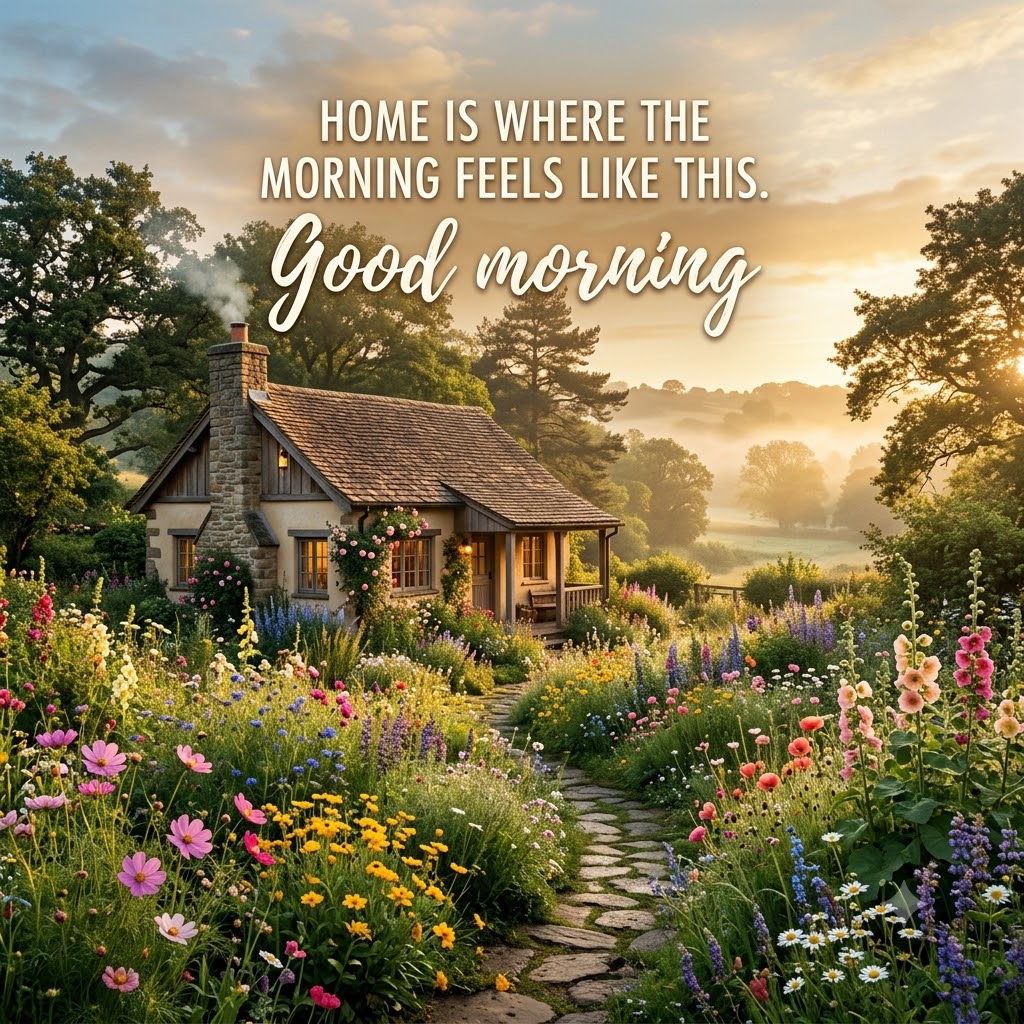 Cottage Wildflower Garden Morning Good Morning