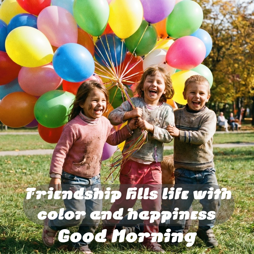 Friendship Balloons Morning | Good Morning Friendship Images quotes and wishes