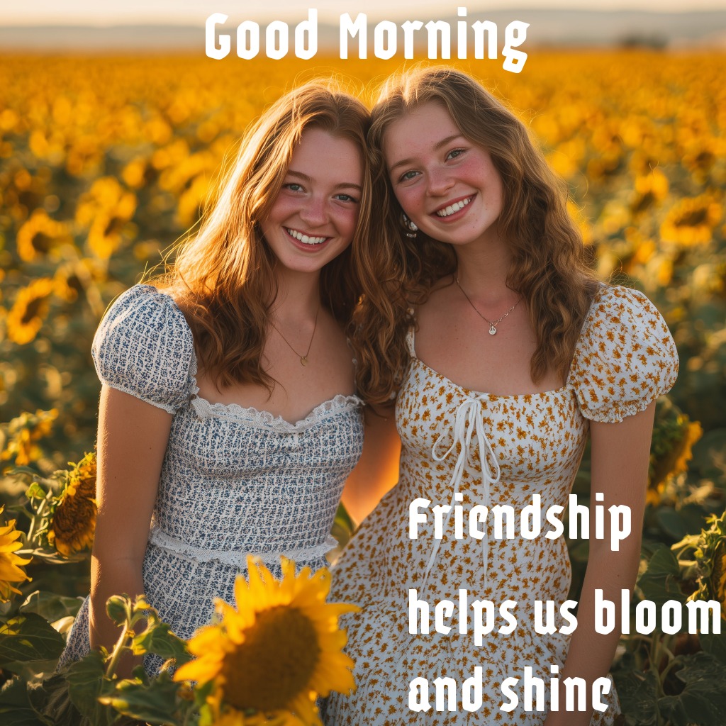 Friendship Sunflower Blessings | Good Morning Friendship Images quotes and wishes