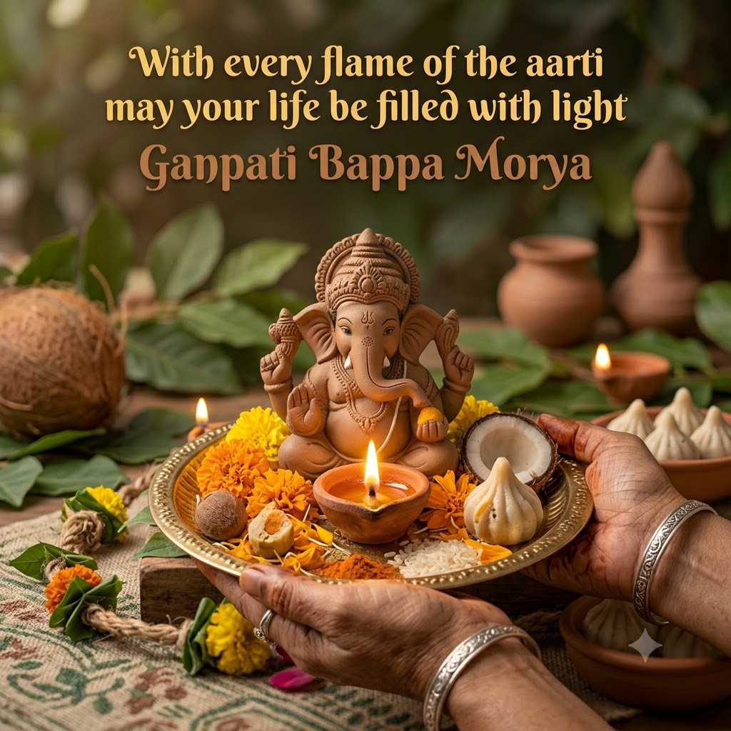 Ganesh Chaturthi Aarti Diya Light | Happy Ganesh Chaturthi  Images quotes and wishes