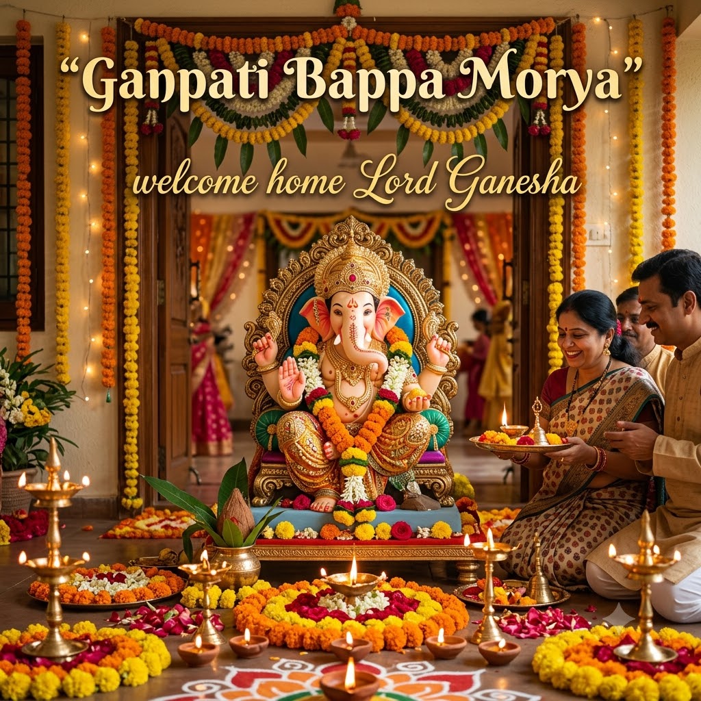 Ganesh Chaturthi Bappa Welcome Home | Happy Ganesh Chaturthi  Images quotes and wishes