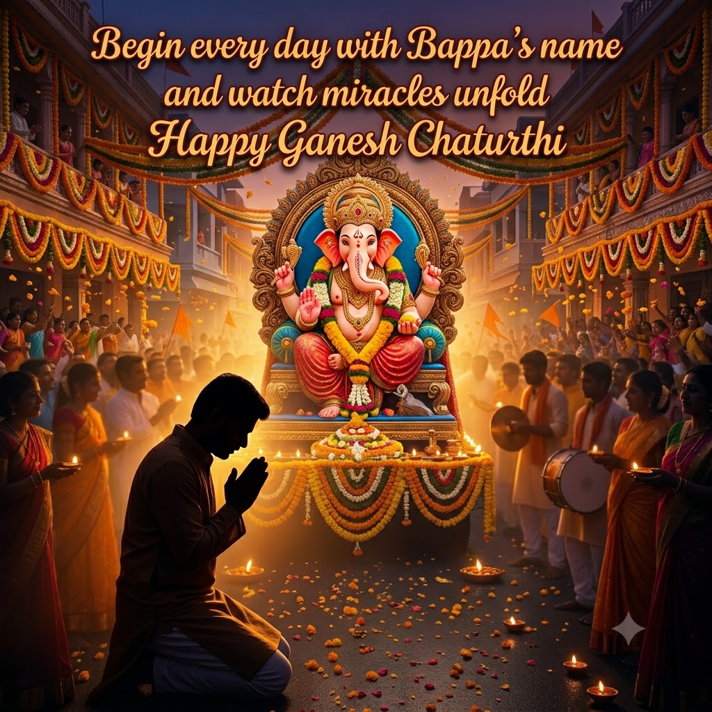 Ganesh Chaturthi Sunrise Morning Prayer | Happy Ganesh Chaturthi  Images quotes and wishes