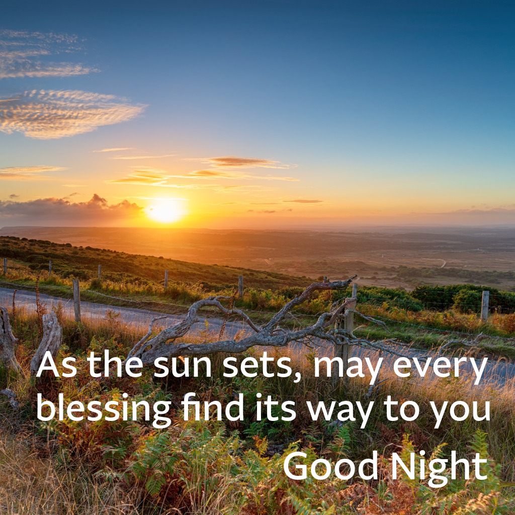 Golden Sunset Blessing | Good Night Images With Quotes quotes and wishes