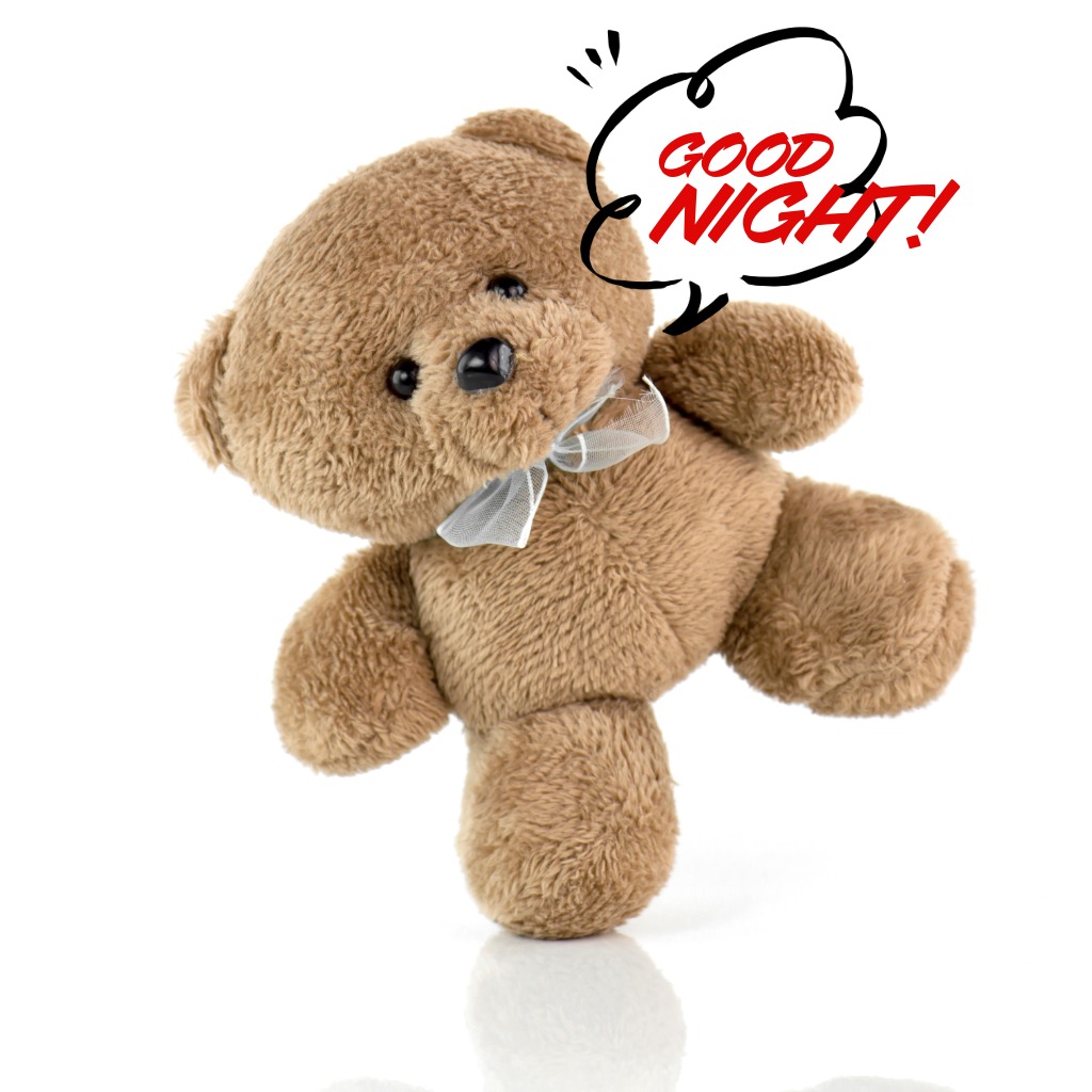 Teddy Bear — Hug Before Sleep | Good Night Images 2026 quotes and wishes