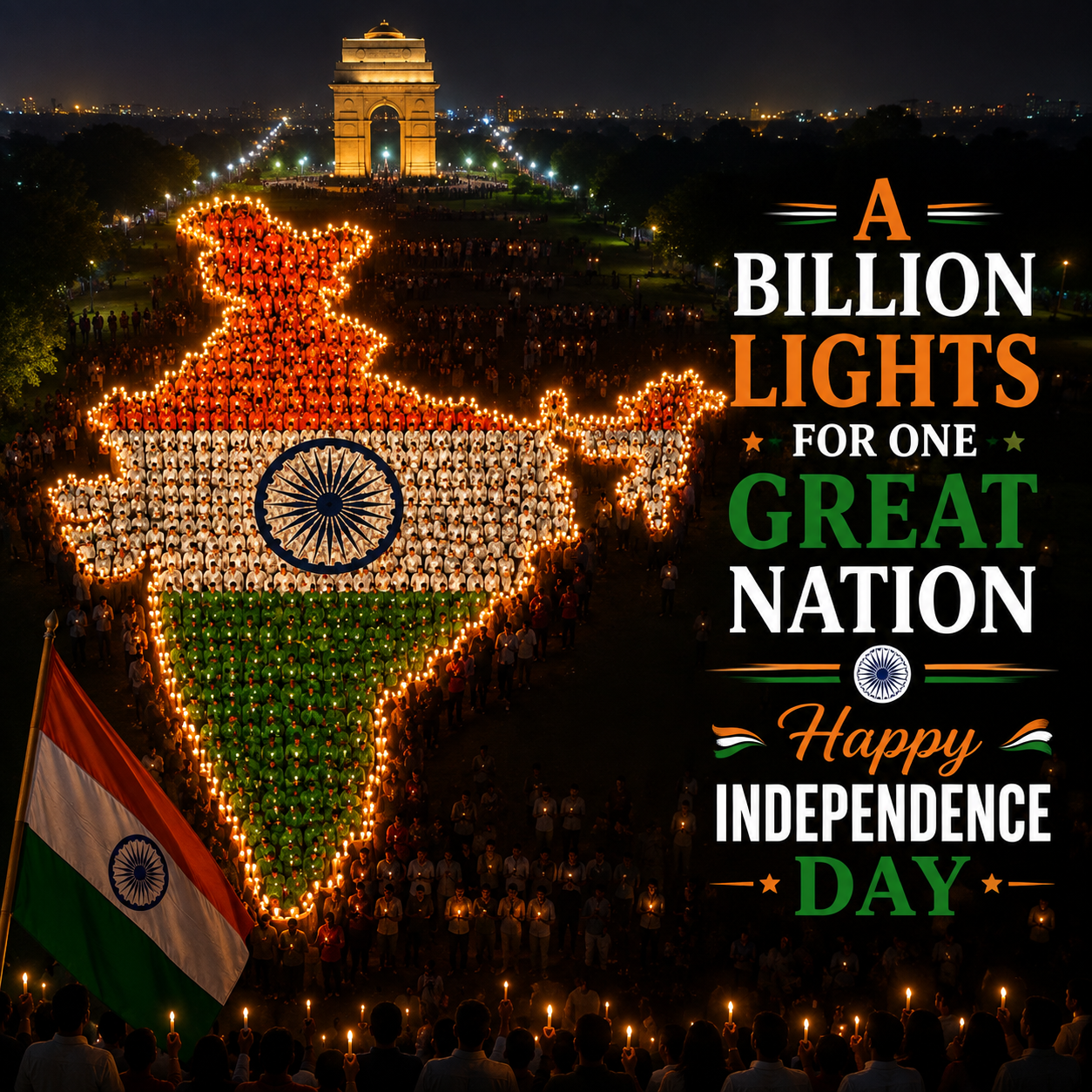 Happy Independence Day Night Vigil Candles | Happy Independence Day Images quotes and wishes