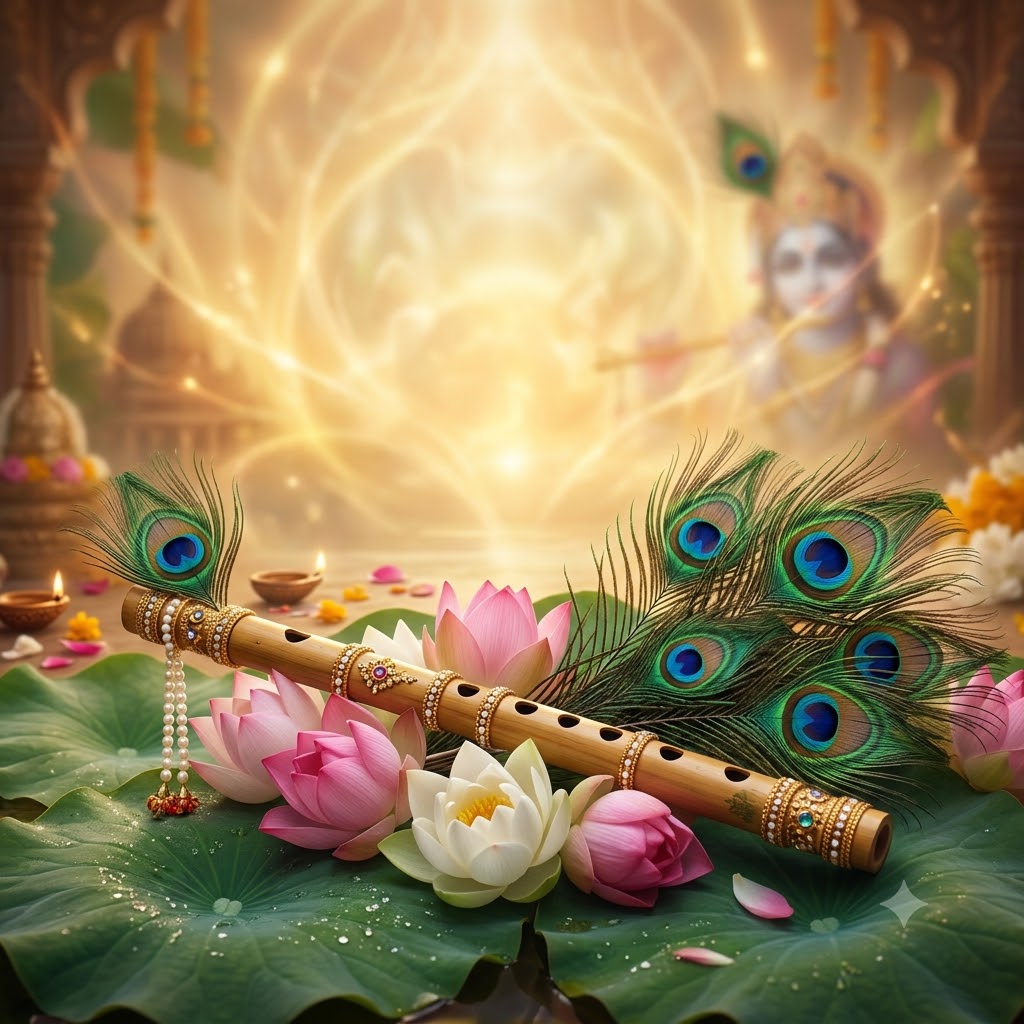 Let Krishna's Flute Bring Peace to Your Heart | Happy Krishna Janmashtami Images quotes and wishes