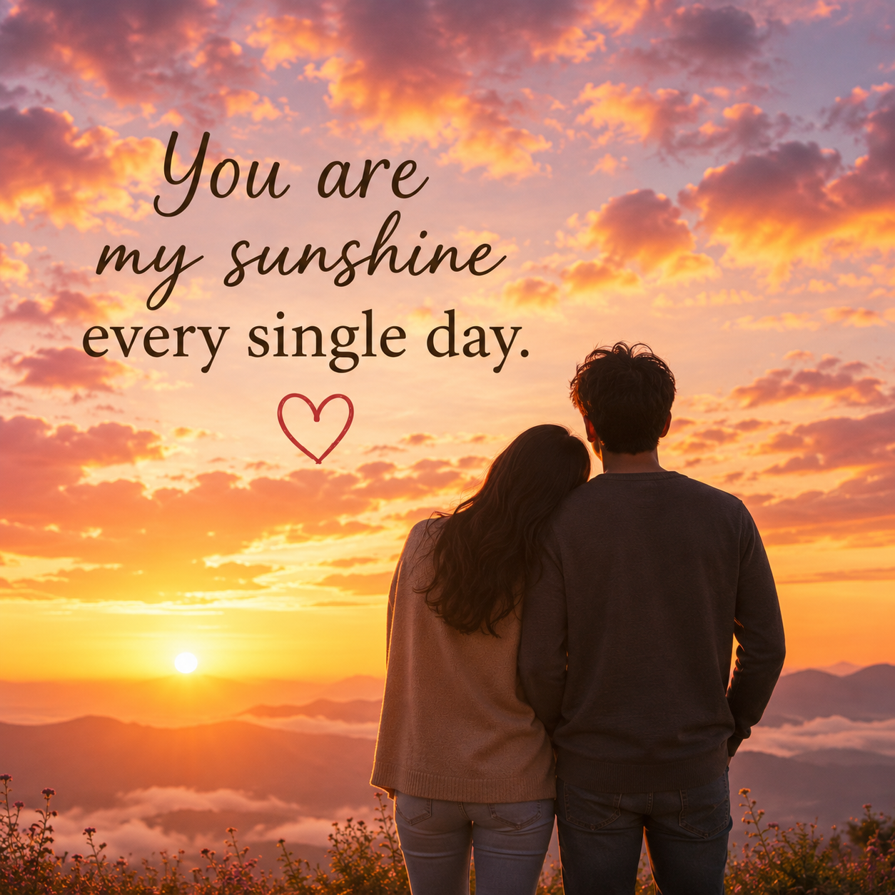 Love Under The Morning Sky | Good Morning Images Between Couples quotes and wishes