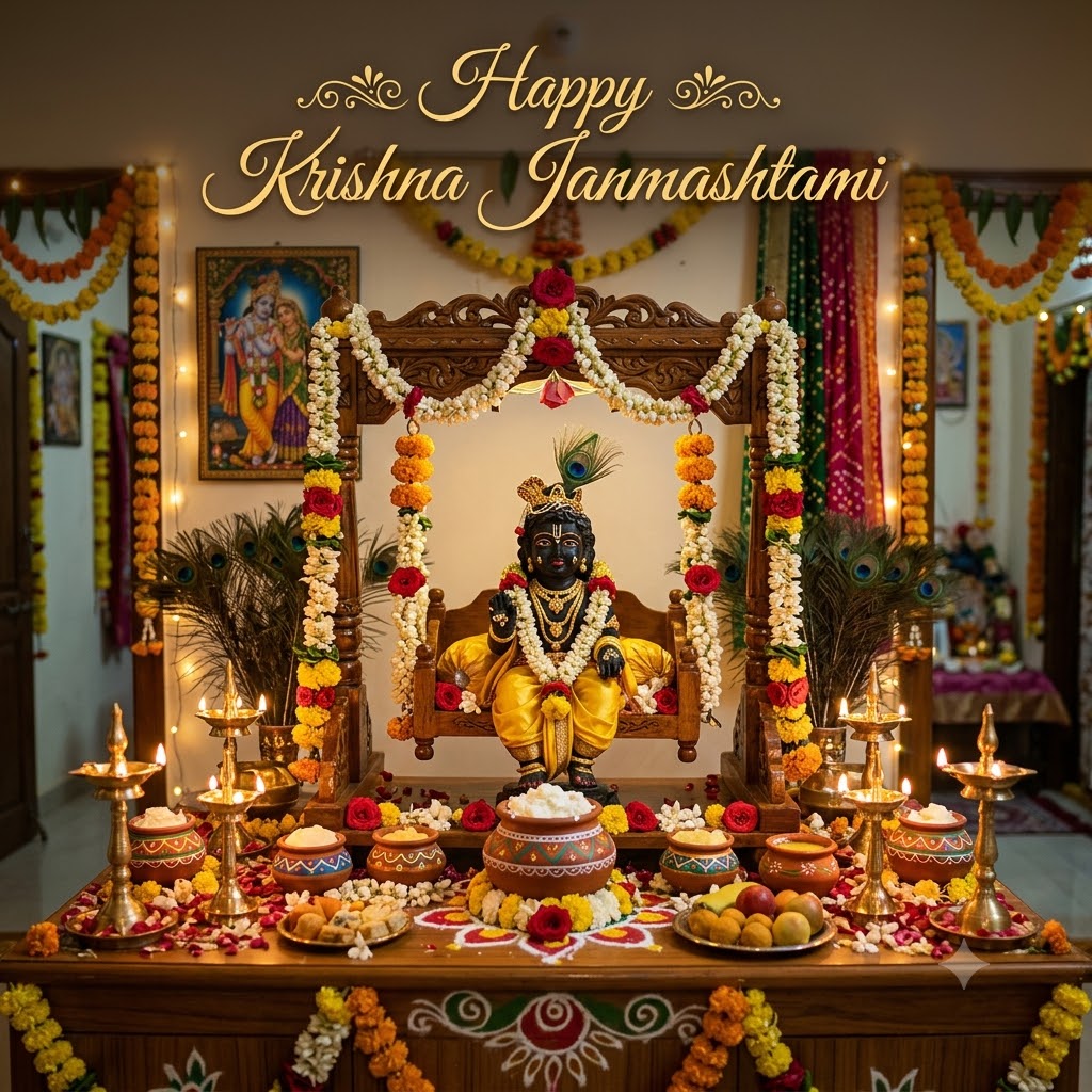 May Krishna's Blessings Stay With You Always | Happy Krishna Janmashtami Images quotes and wishes