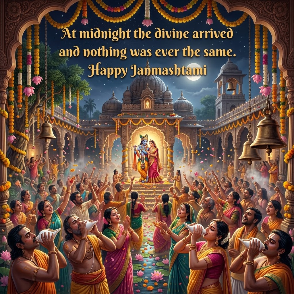 Midnight Krishna Birth Celebration Janmashtami | Happy Krishna Janmashtami Images quotes and wishes