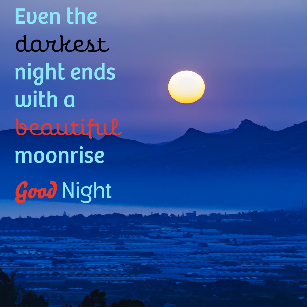 Moonrise Over Mountains