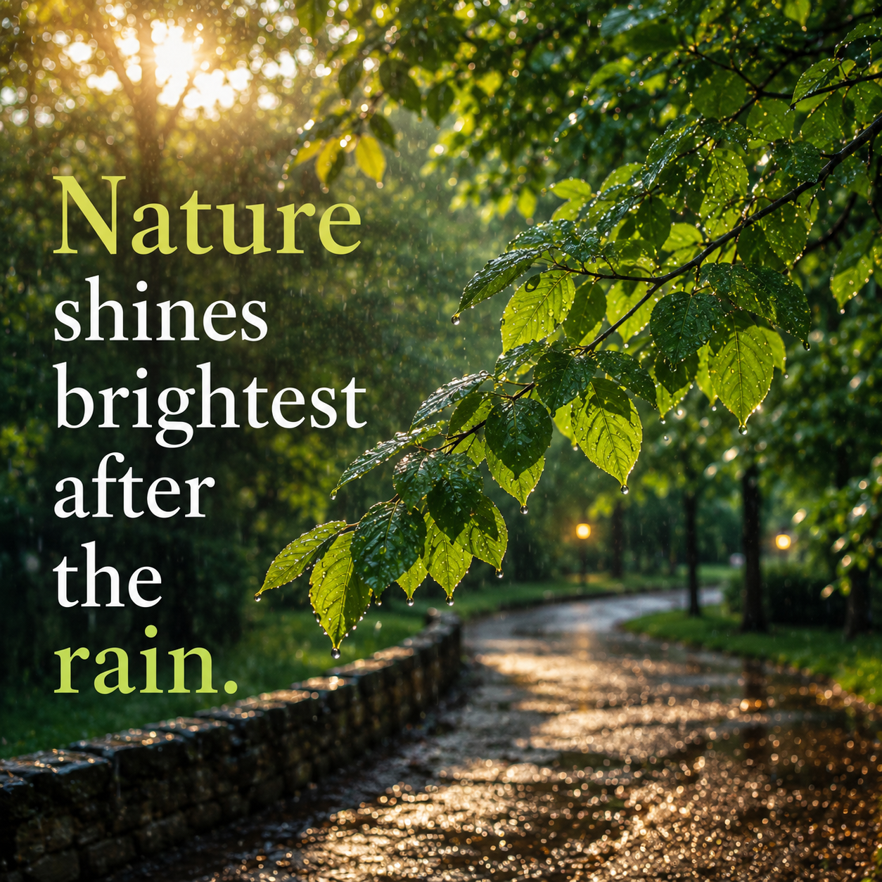 Morning Rain And Trees | Good Morning Images 2026 quotes and wishes