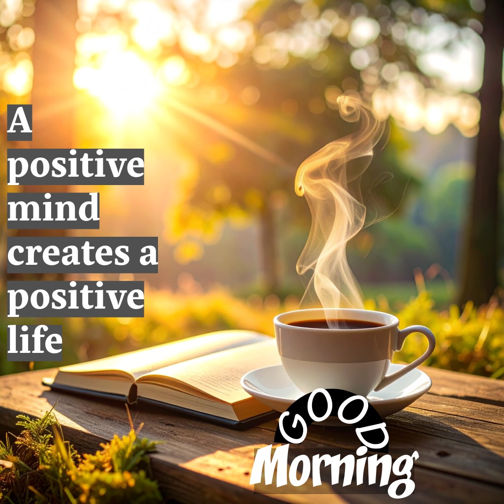 A cup of coffee beside an open journal | Good Morning Images 2026 quotes and wishes