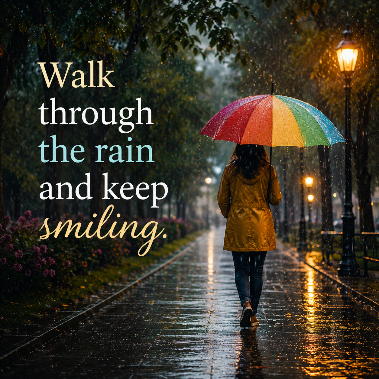 Umbrella Morning Walk | Good Morning Images 2026 quotes and wishes