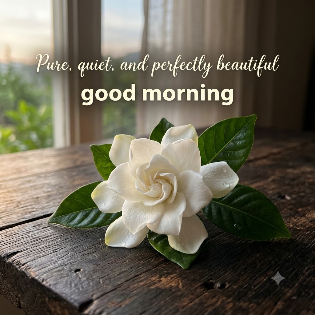 White Gardenia Morning Good Morning